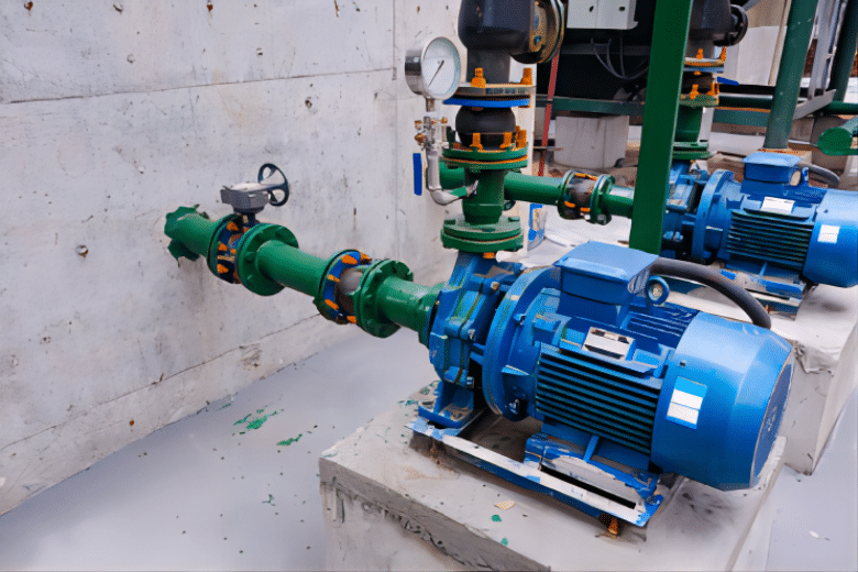 Pumps with static mixers working on site